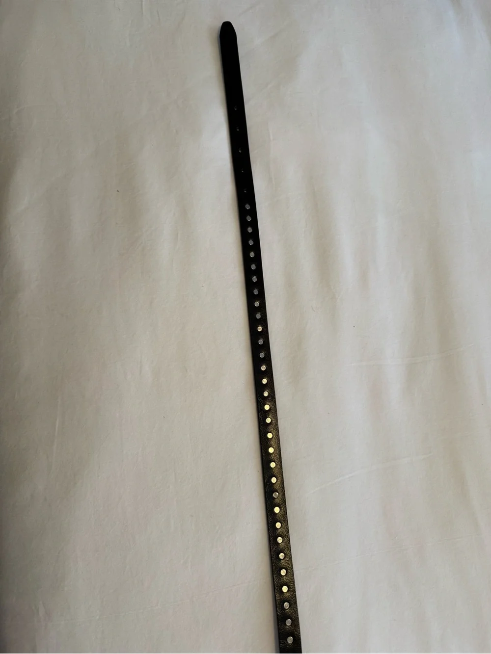 Rebecca Minkoff Studded Leather Belt thin flat studs silver